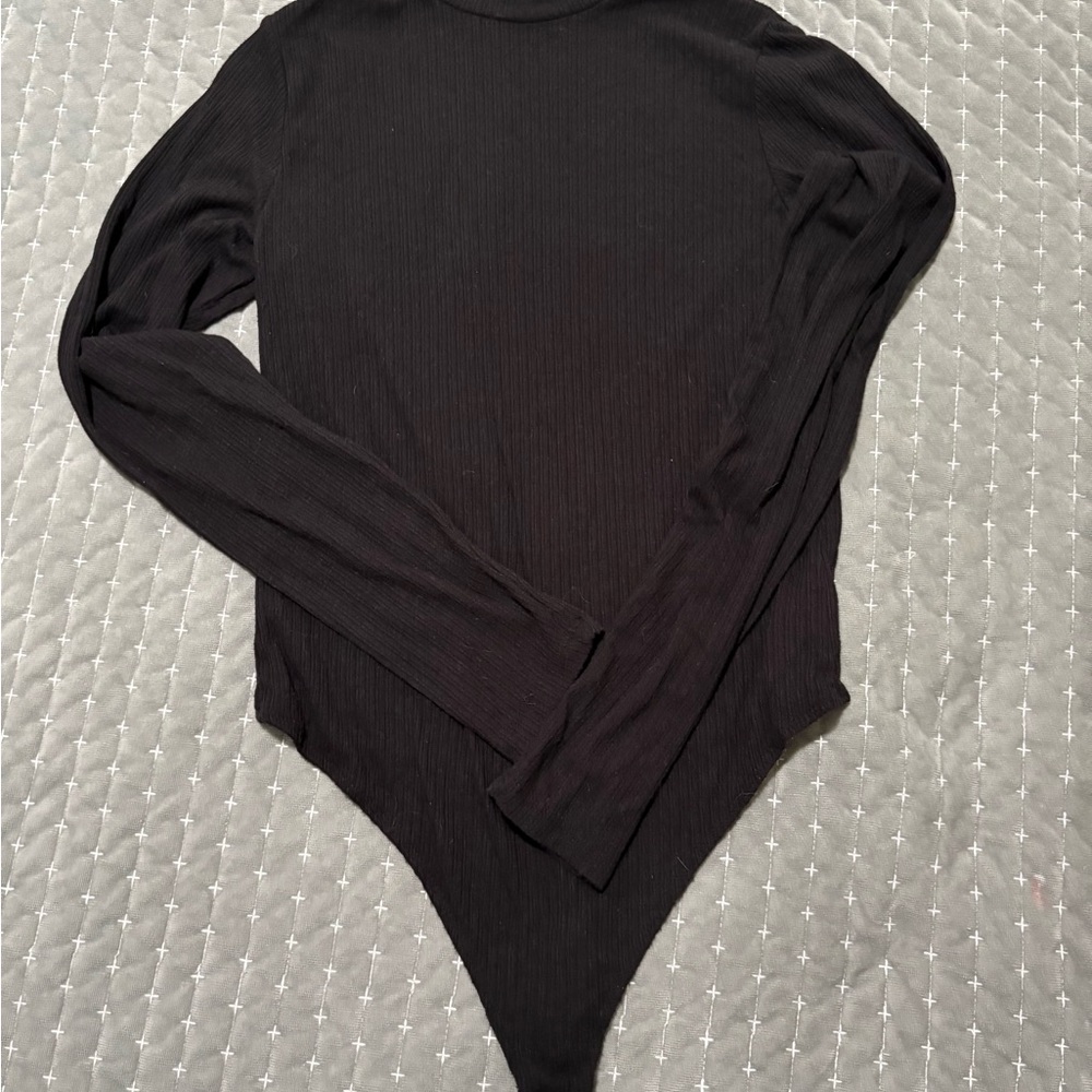 American Eagle Outfitters Black Ribbed Top